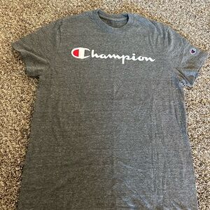 Champion Men's Heather Gray Logo Tee